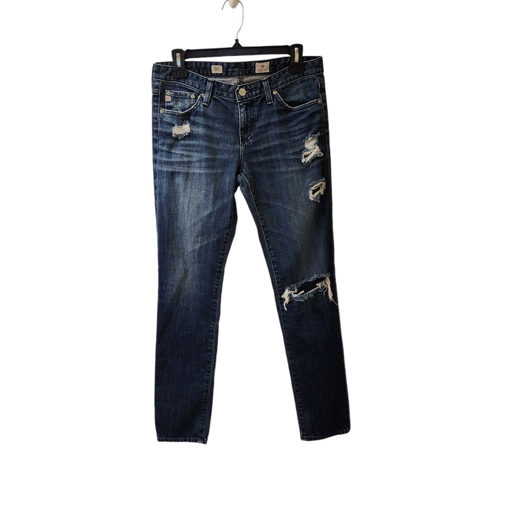 Adriano Goldscmied Ag Stilt Cigarette Leg Distressed Jeans Size 28 Low Rise
